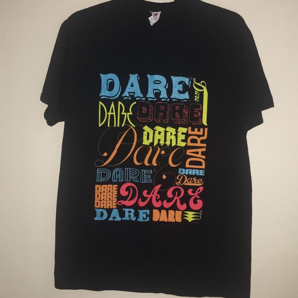 Dare black t shirt sz MEDIUM